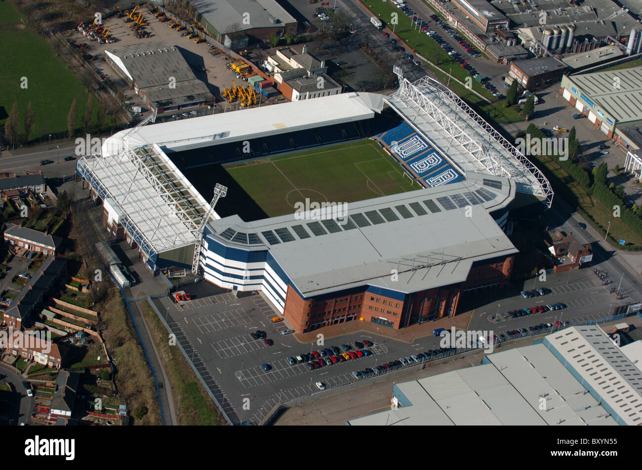 Luftaufnahme von West Bromwich Albion Football Club Hawthorns Stadion Stockfoto