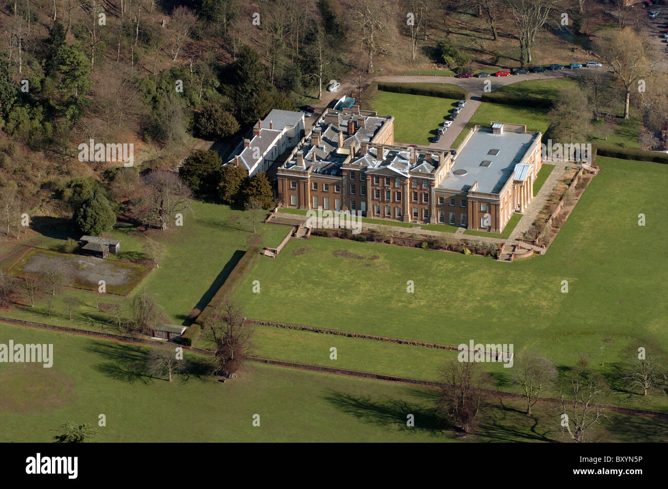 Luftaufnahme des Himley Hall in der Nähe von Dudley Uk Stockfoto