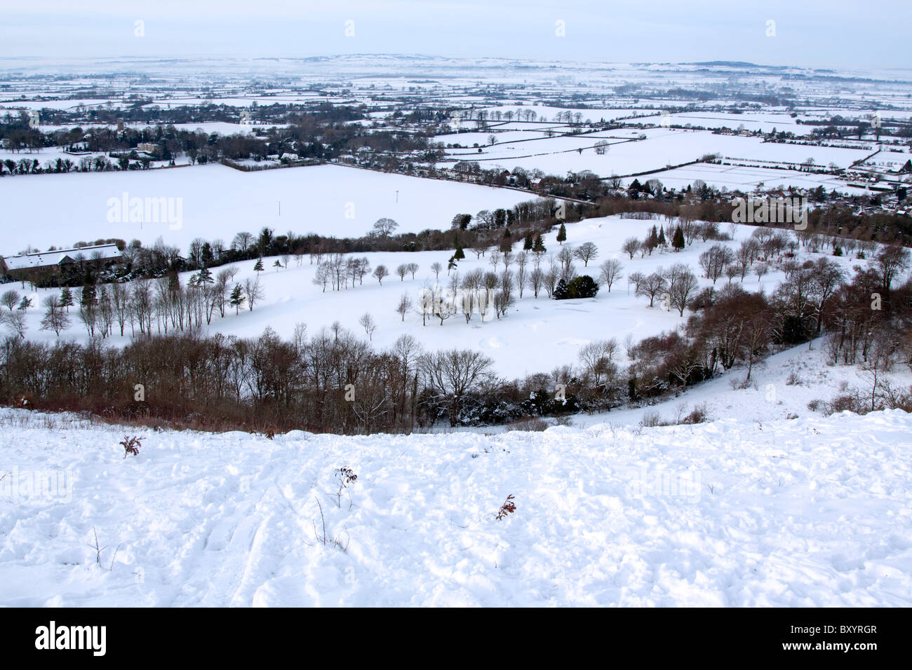 Aylesbury Vale Winter - Buckinghamshire Stockfoto