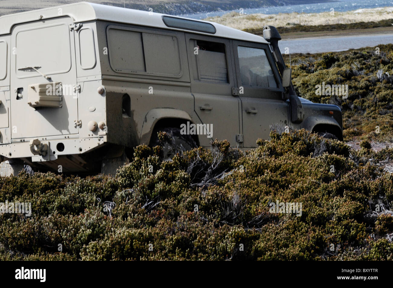 Abenteuerreisen in All-Terrain-Fahrzeug Stockfoto