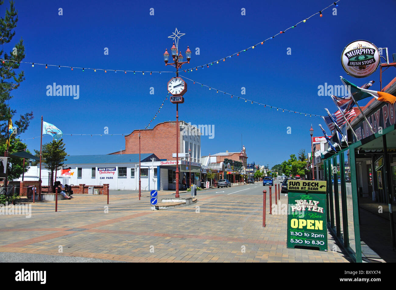 Stadtzentrum, King Street, Temuka, South Canterbury, Canterbury, Südinsel, Neuseeland Stockfoto