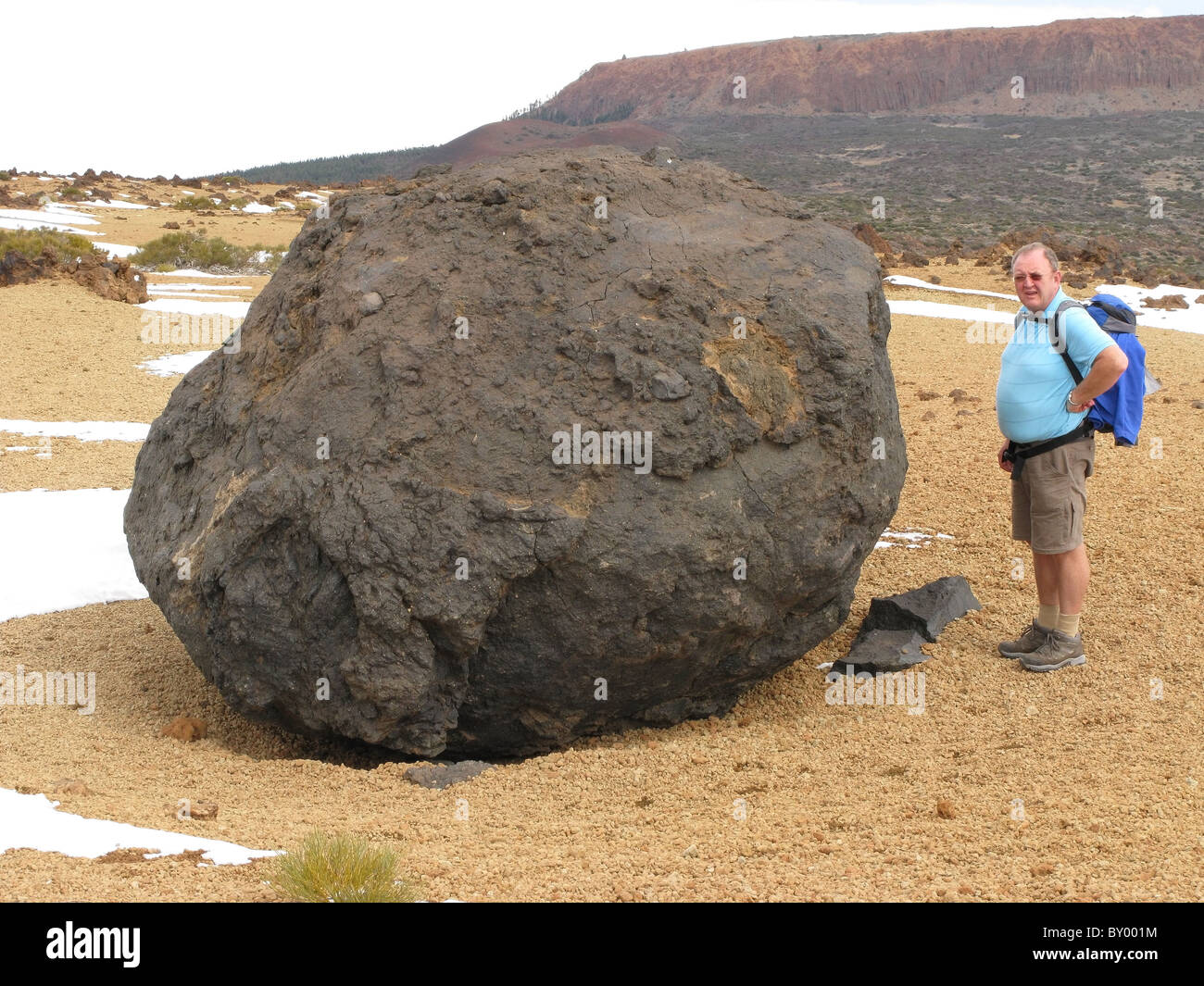 Vulkanische Bombe unter dem Berg Teide, Teneriffa, Islas Canarias (Kanarische Inseln), Spanien. Stockfoto