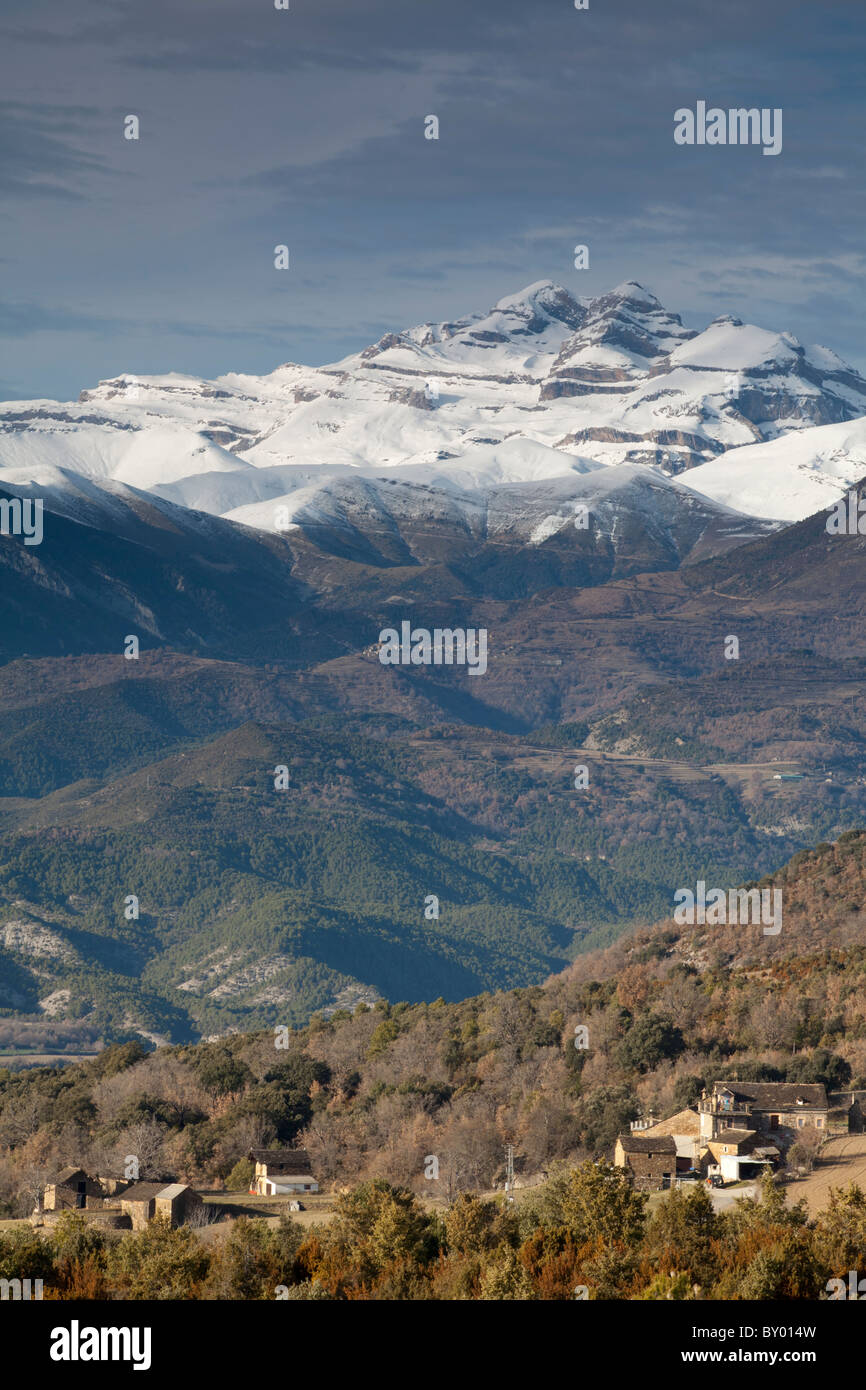 Las Tres Sorores Gipfel - Añisclo, Monte Perdido und Marboré, Nationalpark Ordesa und Monte Perdido, Huesca, Spanien Stockfoto