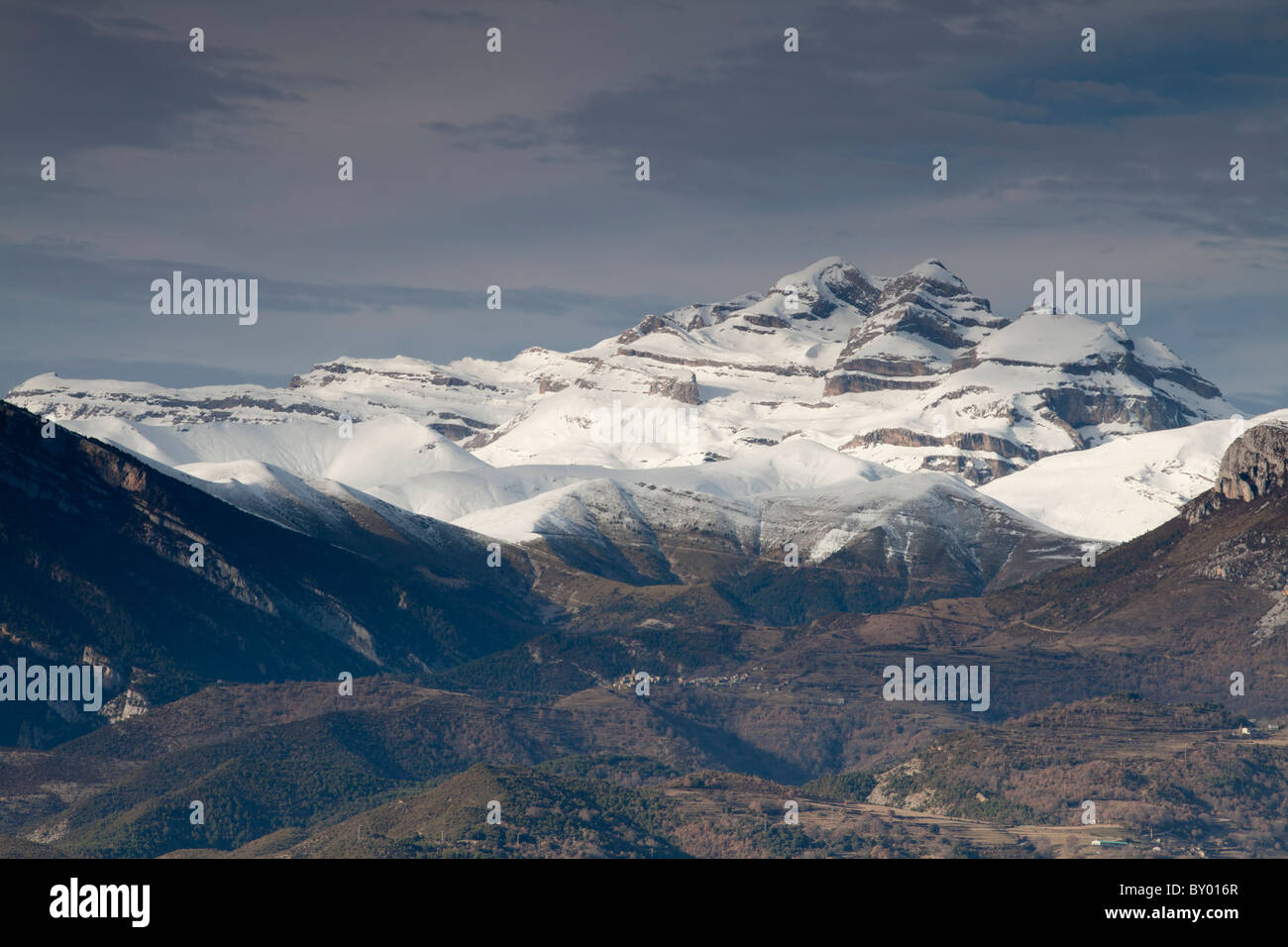 Las Tres Sorores Gipfel - Añisclo, Monte Perdido und Marboré, Nationalpark Ordesa und Monte Perdido, Huesca, Spanien Stockfoto