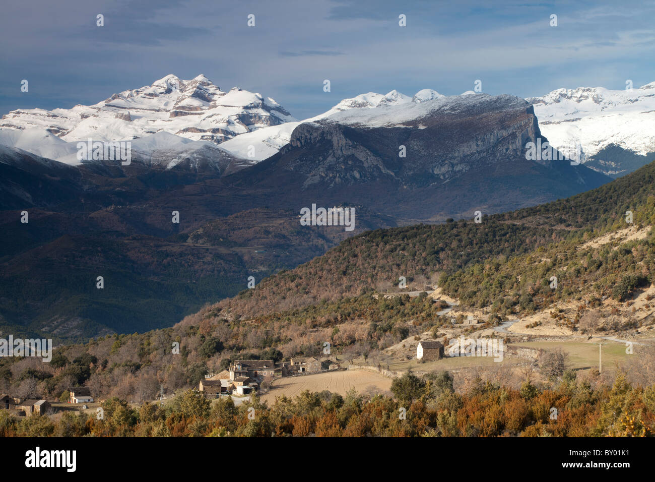 Las Tres Sorores Gipfel - Añisclo, Monte Perdido und Marboré, Nationalpark Ordesa und Monte Perdido, Huesca, Spanien Stockfoto