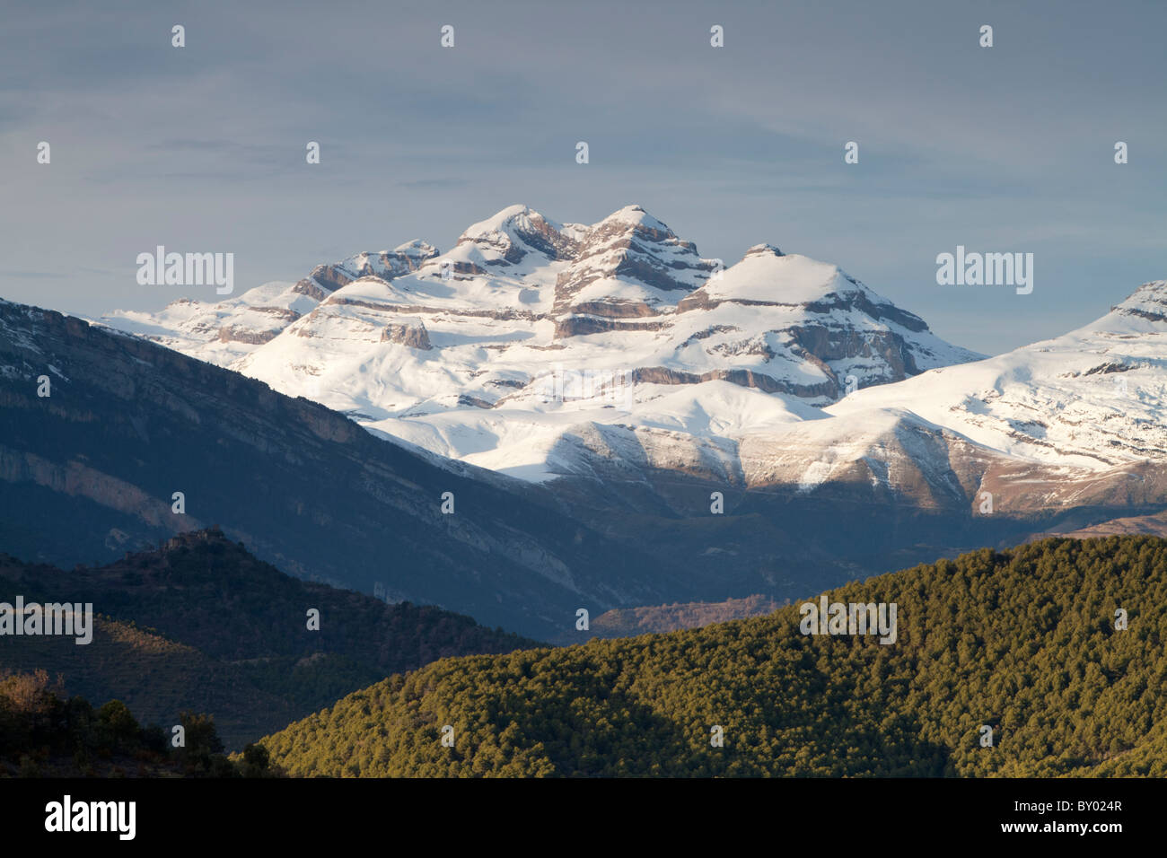 Las Tres Sorores Gipfel - Añisclo, Monte Perdido und Marboré, Nationalpark Ordesa und Monte Perdido, Huesca, Spanien Stockfoto