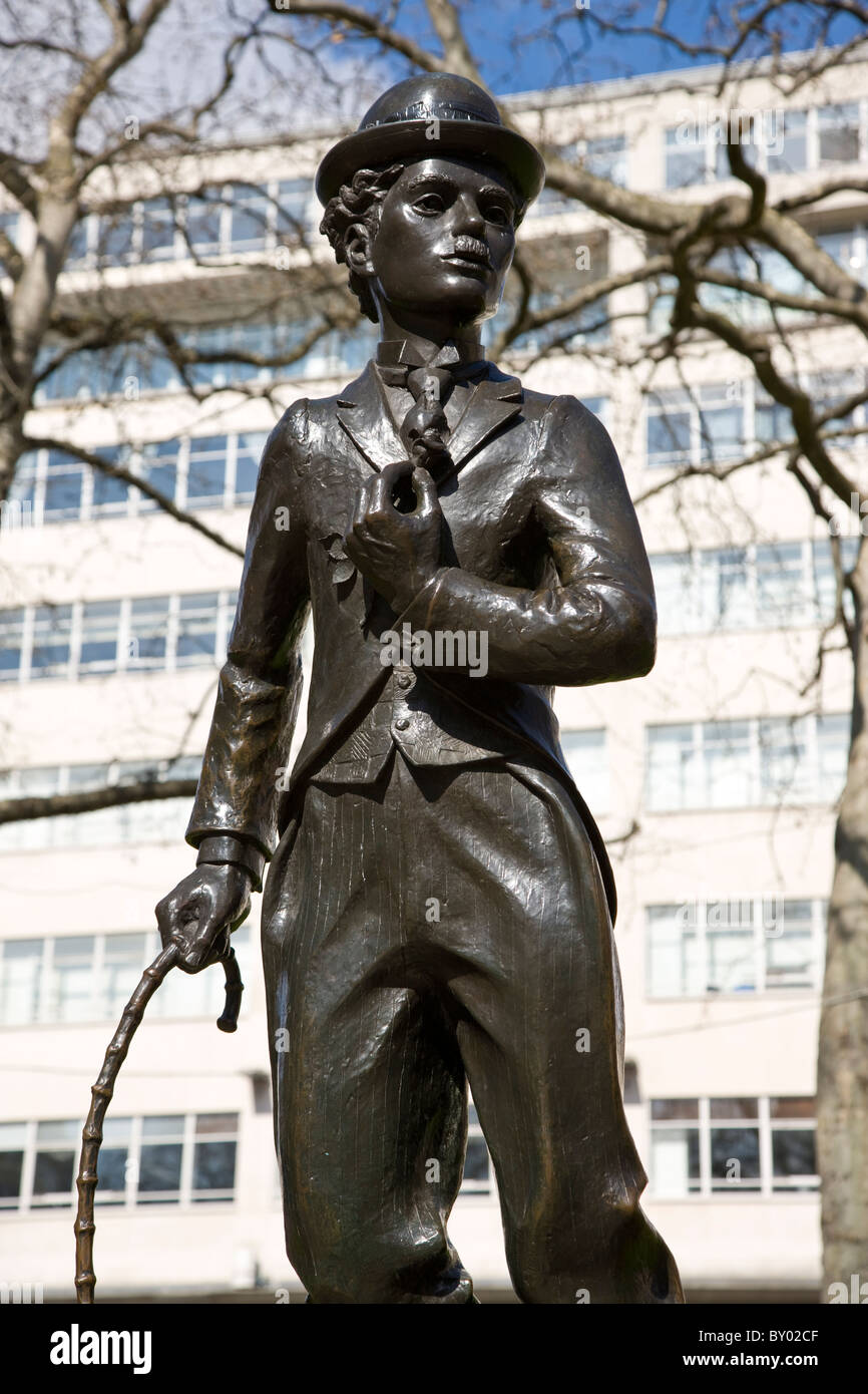 Charlie Chaplin-Statue am Leicester Square Stockfoto