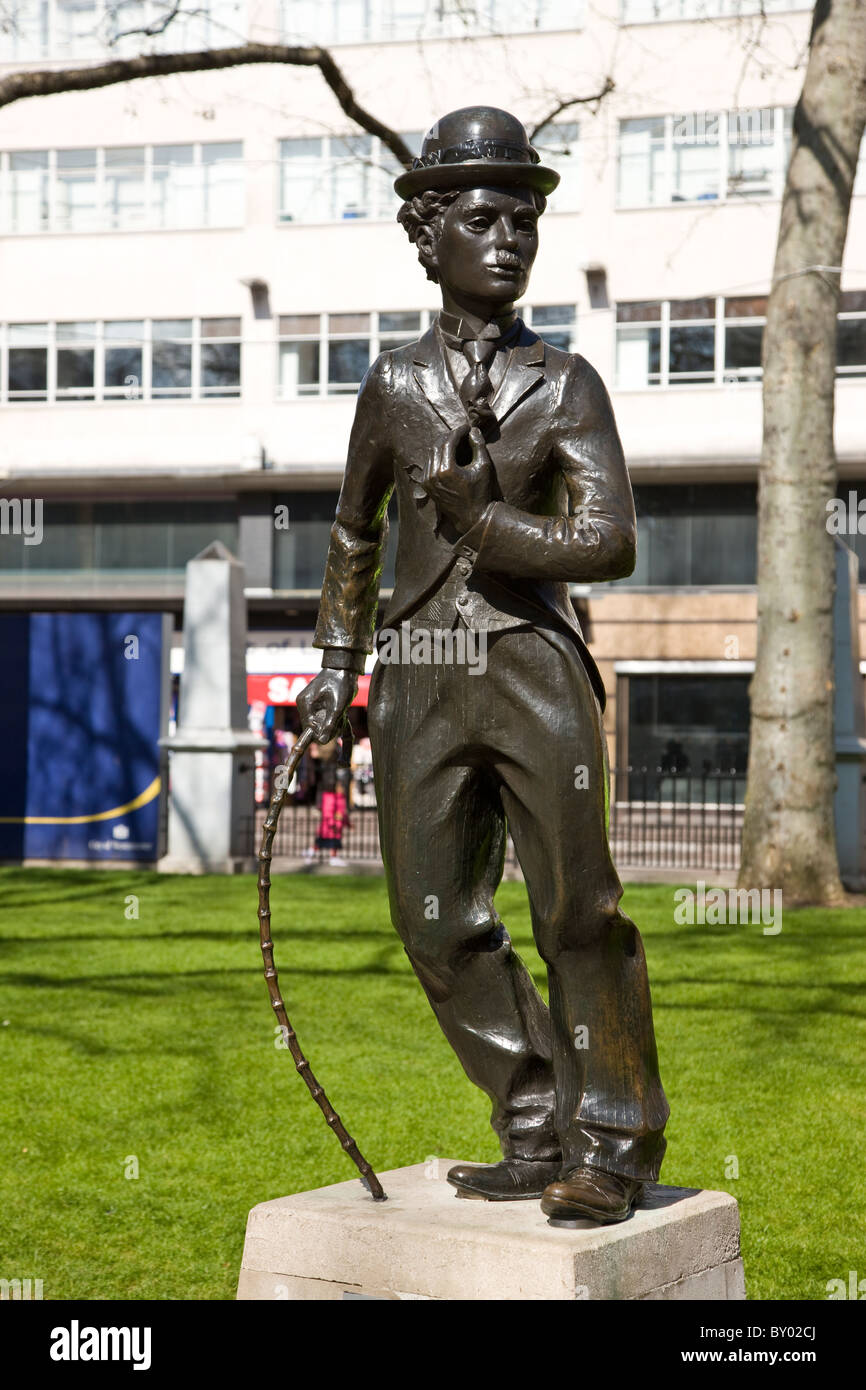 Charlie Chaplin-Statue am Leicester Square Stockfoto
