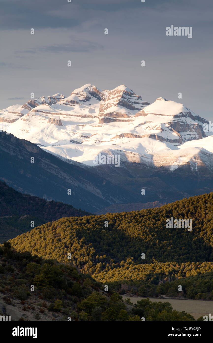 Las Tres Sorores Gipfel - Añisclo, Monte Perdido und Marboré, Nationalpark Ordesa und Monte Perdido, Huesca, Spanien Stockfoto