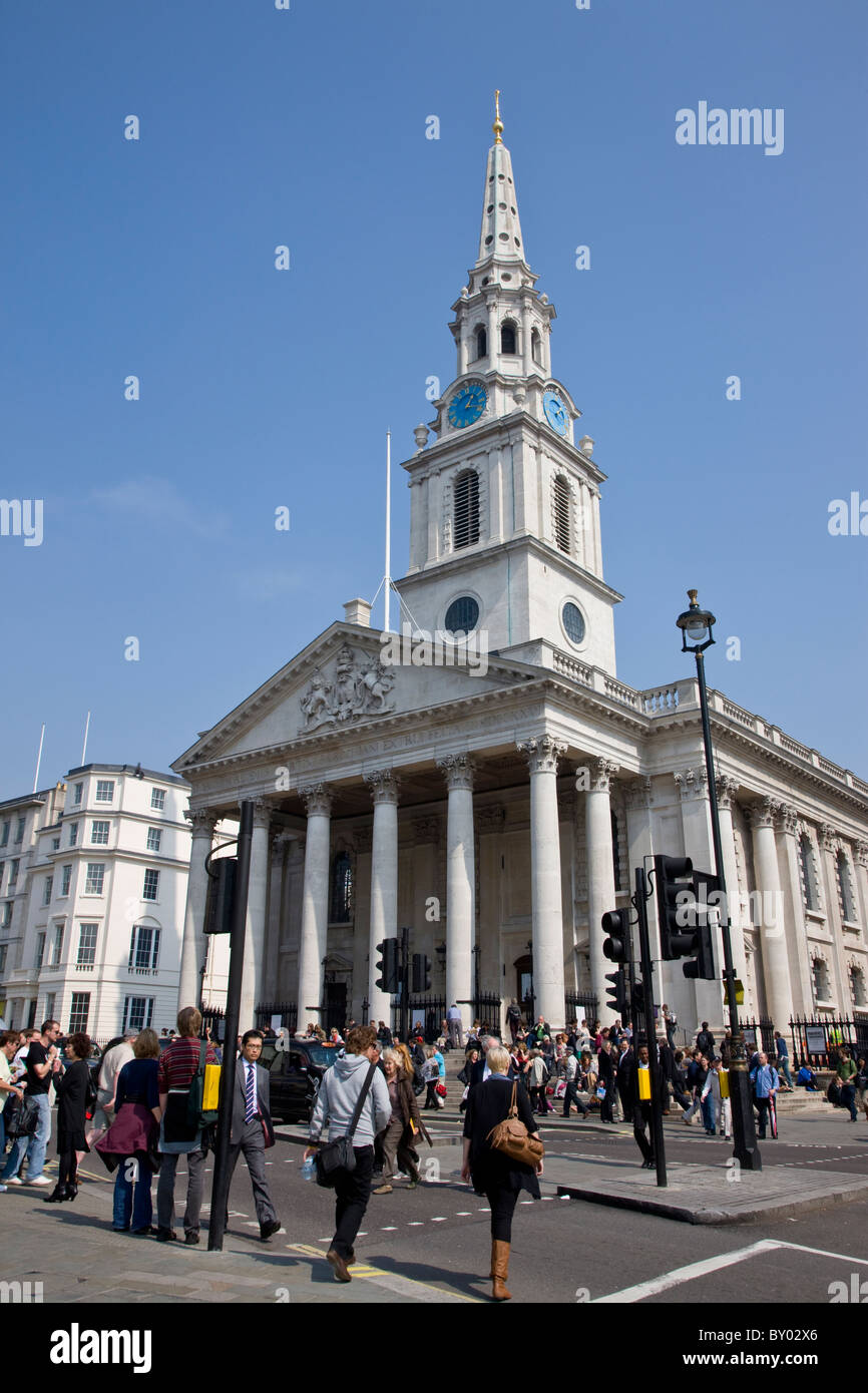 St. Martin in die Felder-Kirche auf dem Trafalgar Square Stockfoto