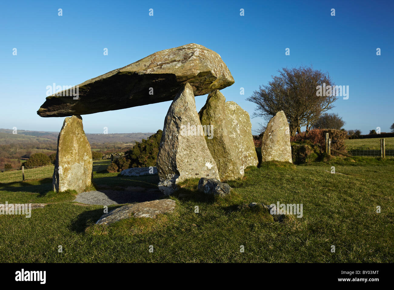 Rhonddatal Ifan, neolithische Grabkammer, Pembrokeshire, West Wales, UK Stockfoto