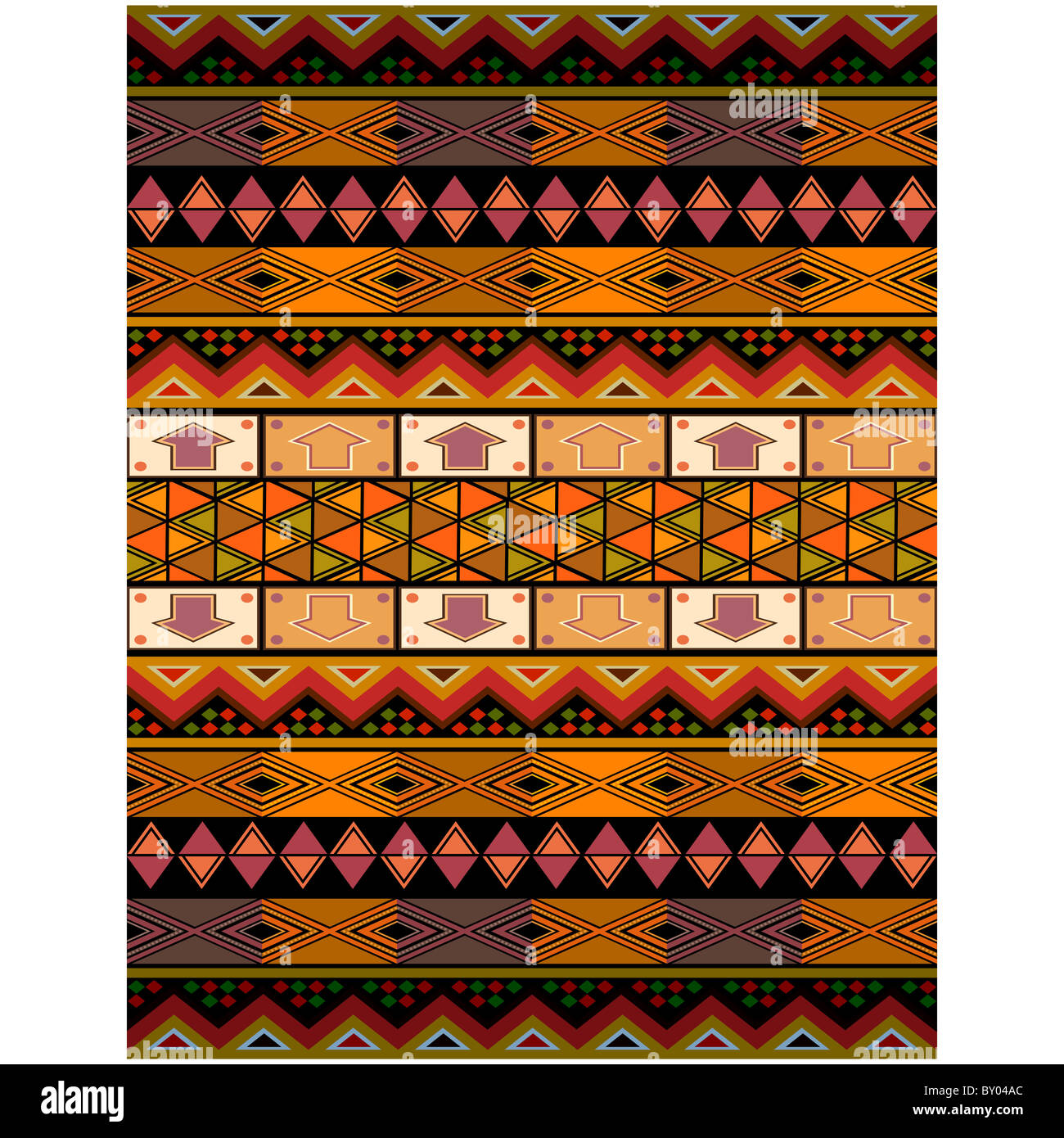 Ethnische Muster im afrikanischen Stil Stockfoto