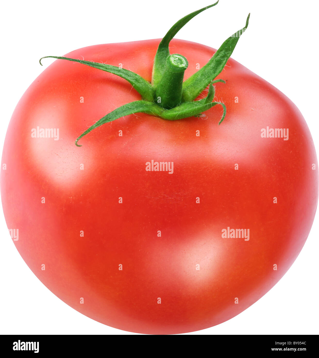 Bild von Tomaten auf weißem Hintergrund. Die Datei enthält einen Pfad zu schneiden. Stockfoto