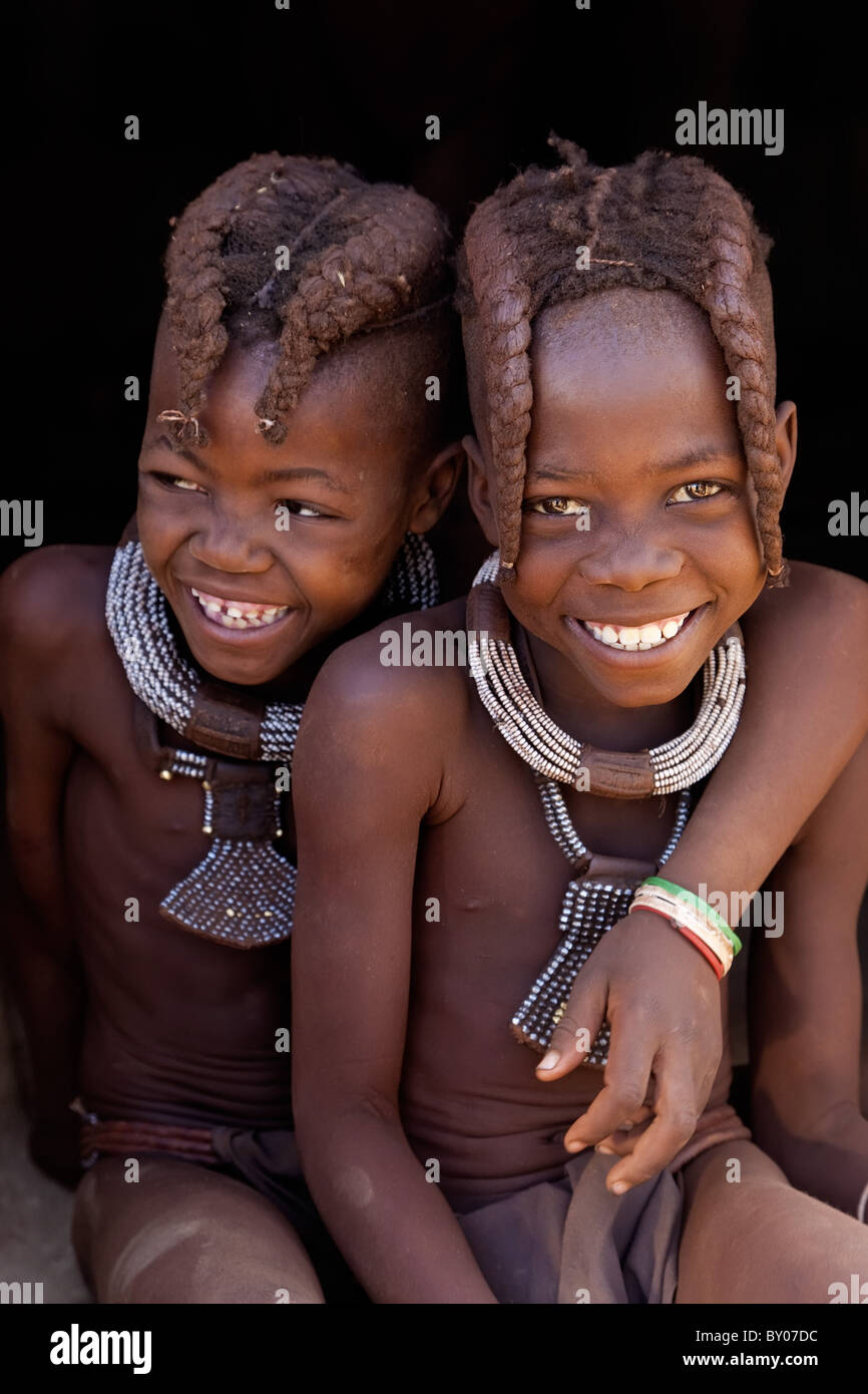 Himba Frau, Kaokoland, Namibia Stockfoto
