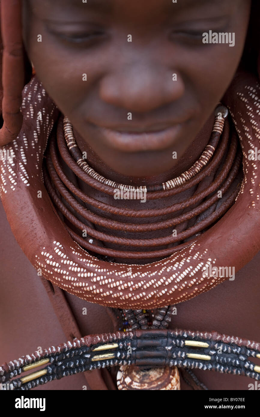 Himba Frau, Kaokoland, Namibia Stockfoto