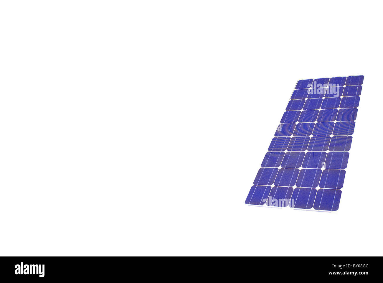 Solar-Panel auf weißem Papier Stockfoto