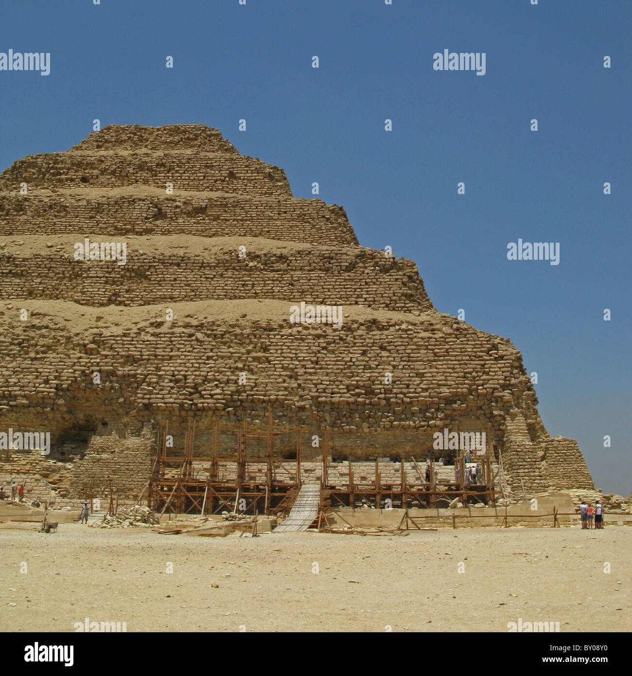 Stufenpyramide von Sakkara bei Kairo Stockfoto