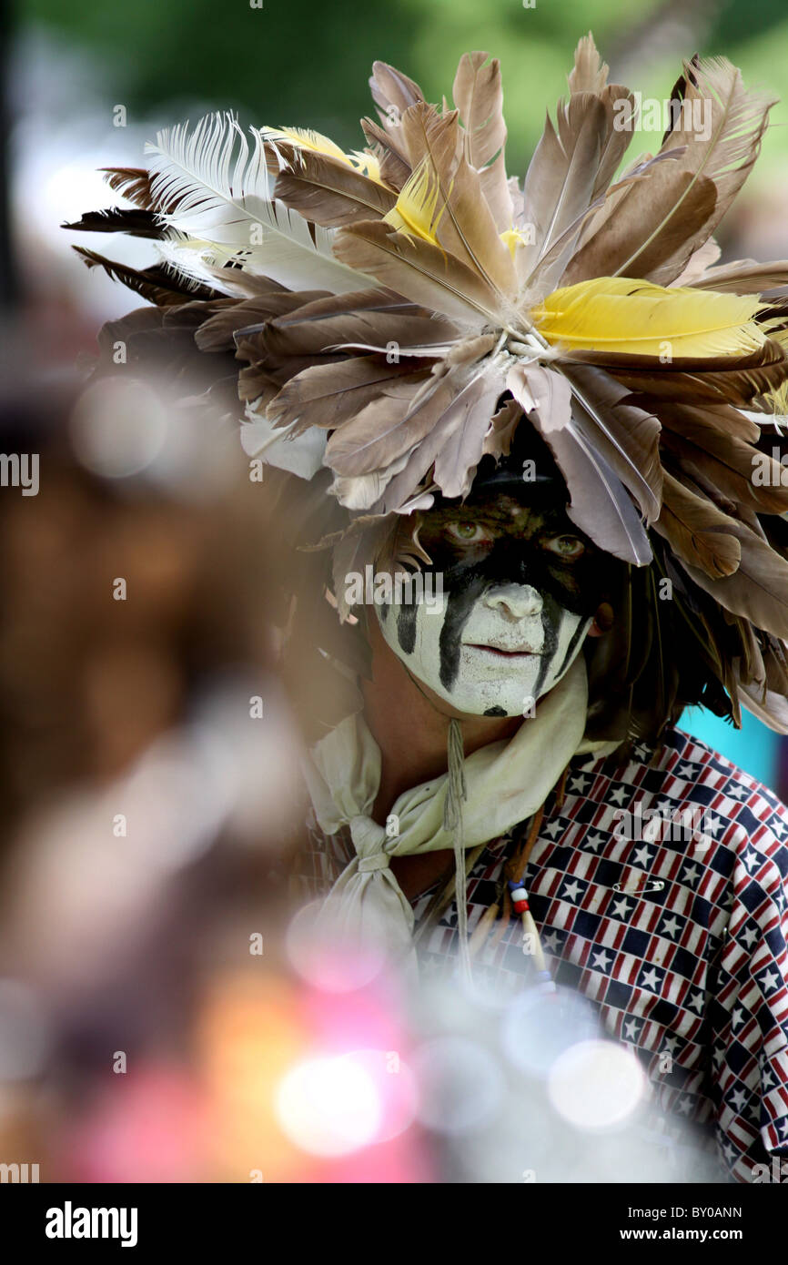 Indianische Tänzer Pow Wow Fort-Ancient-Ohio Stockfoto