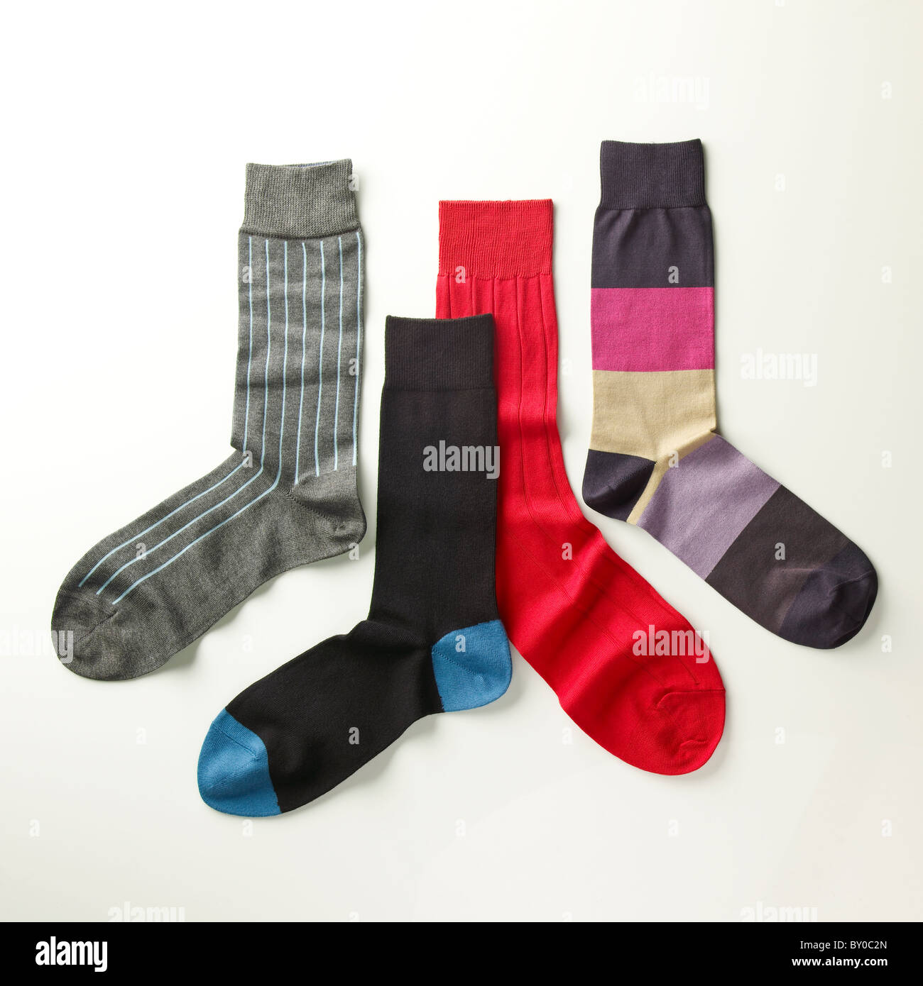 Auswahl der jungen Herren Socken Stockfoto