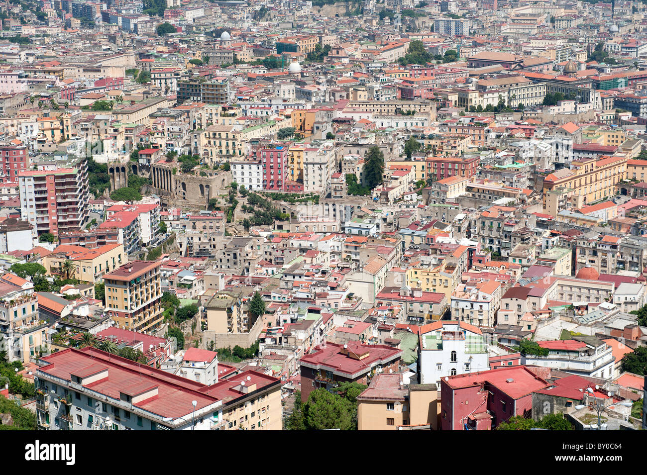 Stadt Übersicht-Neapel-Kampanien-Italien Stockfoto