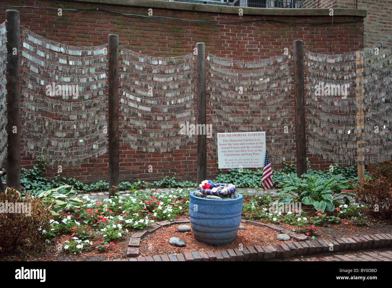 Gedenkgarten Boston, MA Stockfoto