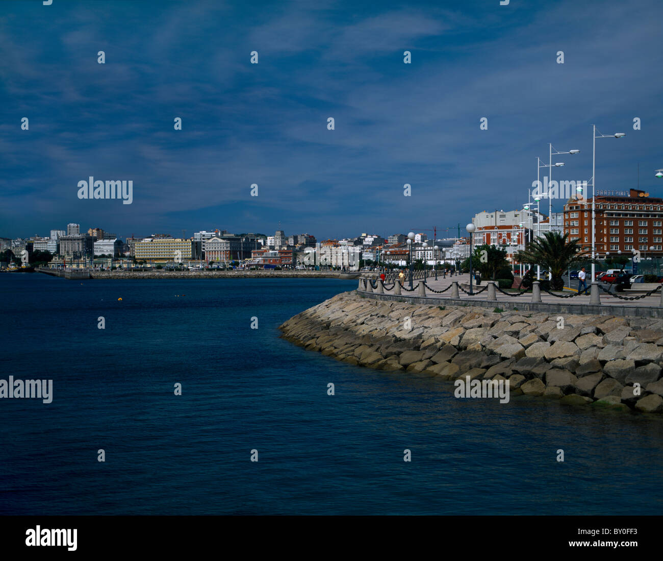 La Coruna Galizien Spanien Darsena De La Marina Stockfoto