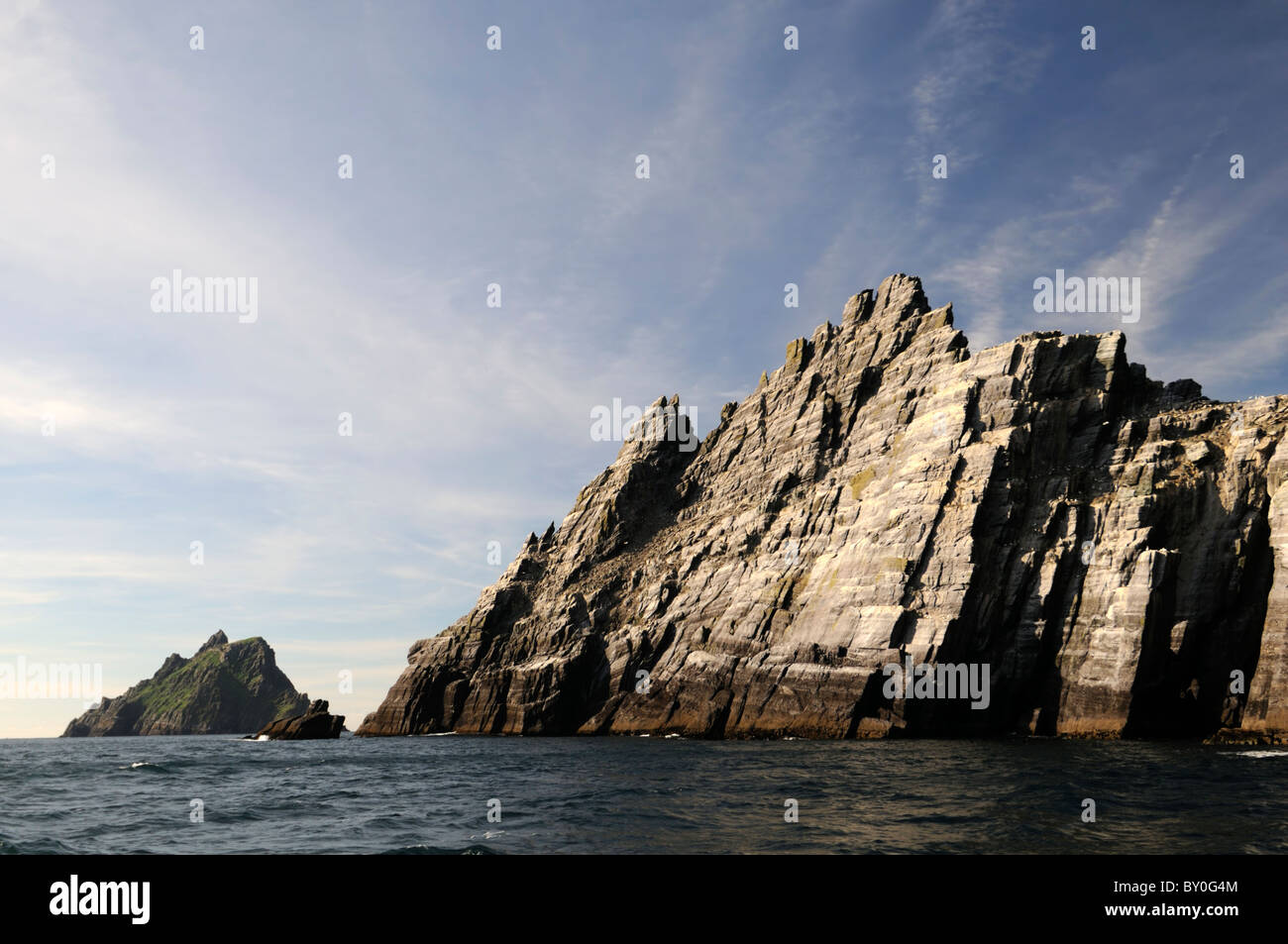 Die Skellig little Skellig und Skellig Michael alten keltischen Siedlung klösterlichen Insel Insel County Kerry Irland Stockfoto