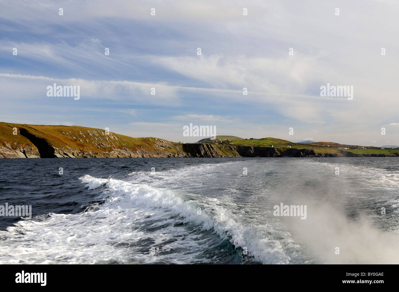 Valentia Island Irland Kerry irischen ländlichen Meereslandschaft Landschaft Iveragh Halbinsel Ring of Kerry Überschrift zu den Skellig Stockfoto