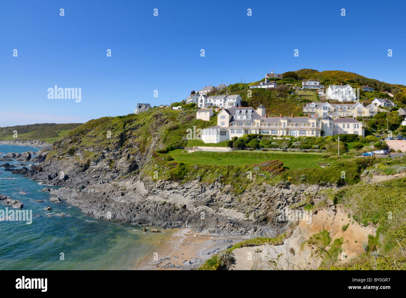 Mortehoe Dorf in der Nähe von Woolacombe, Devon, England. Stockfoto