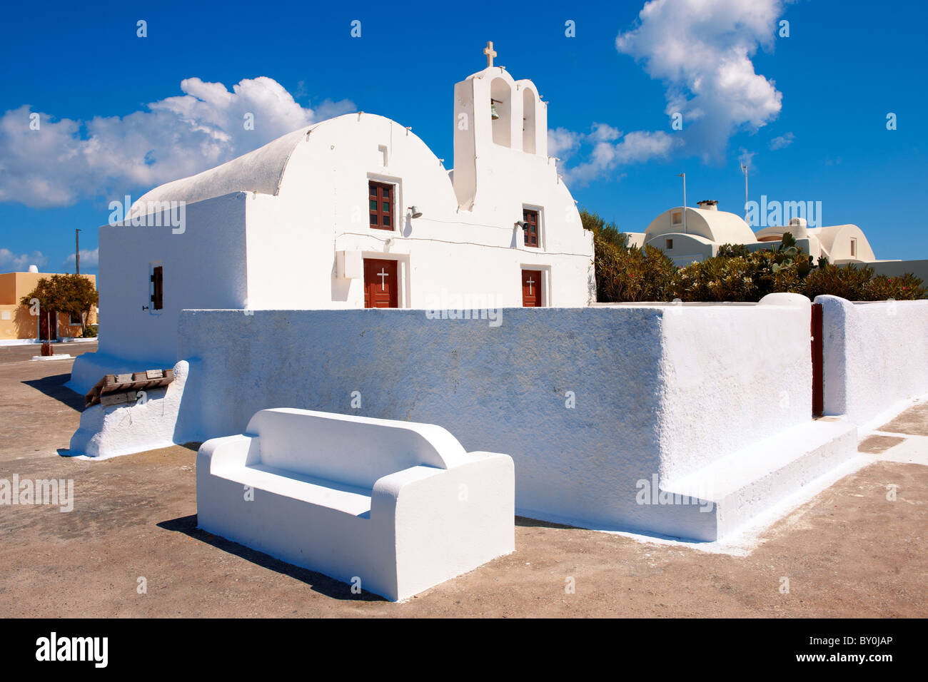 Oia (Ia) Santorini orthodoxe Kirchen - griechischen Kykladen Inseln - Fotos und Bilder Stockfoto