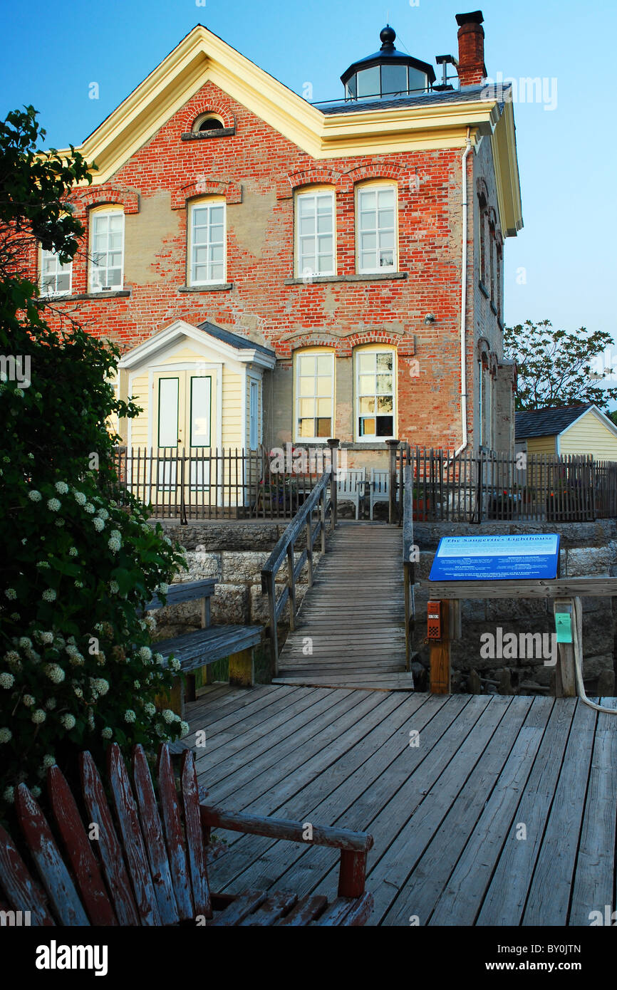 Saugerties Leuchtturm in New York sitzt am Ufer des Hudson River und dem Espous Creek Stockfoto