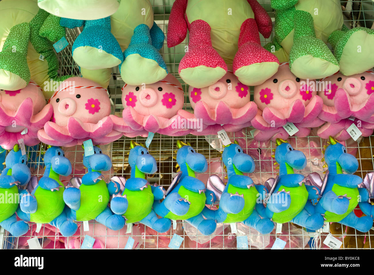 Ausgestopfte Tiere im Ocean Park Amusement Park, Hong Kong, China Stockfoto
