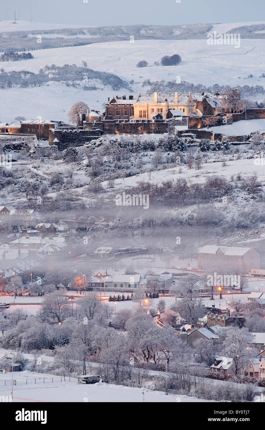 Stirling Castle in Winter, Stadt Stirling, Schottland, Großbritannien Stockfoto