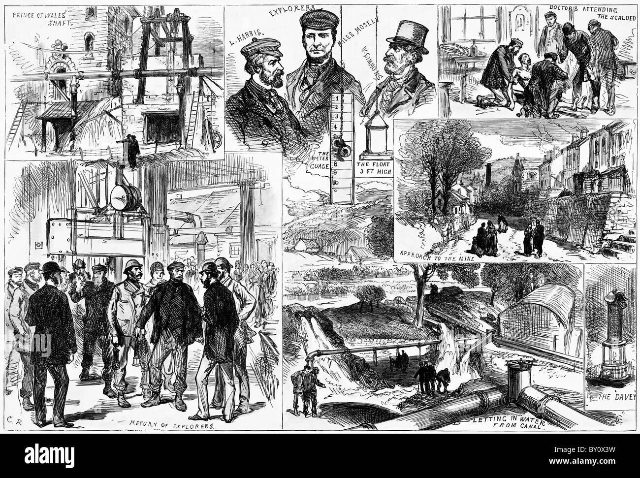 Prinz von Wales Colliery Abercarn 268 Männer in einer Explosion 11 Sep 1878 getötet wurden. Stockfoto
