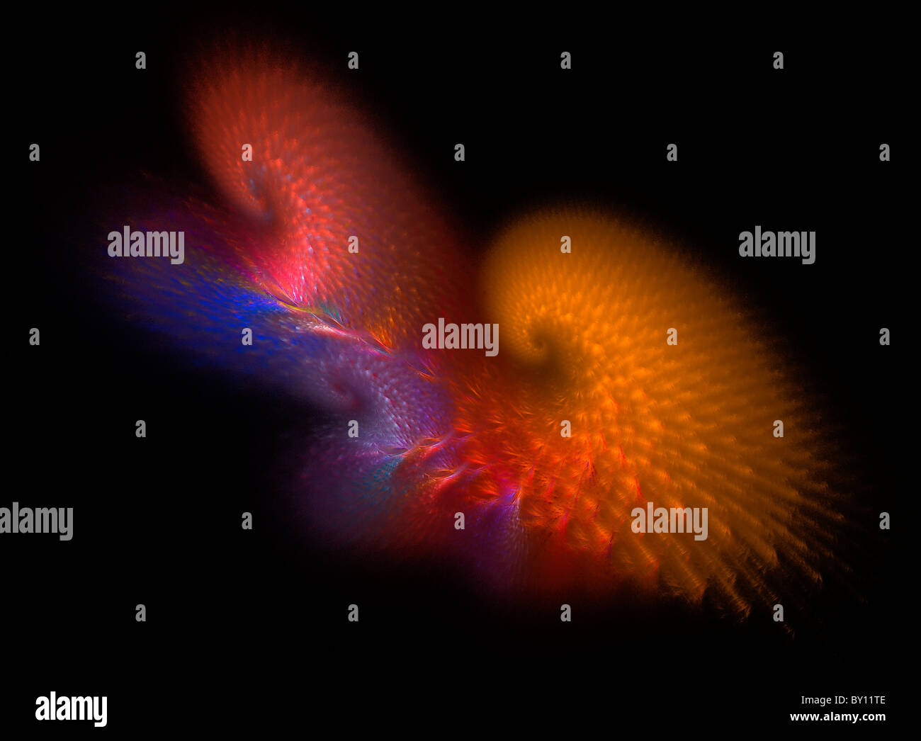 Ein Fraktal Bild berechtigt kosmischen Wellen Stockfoto