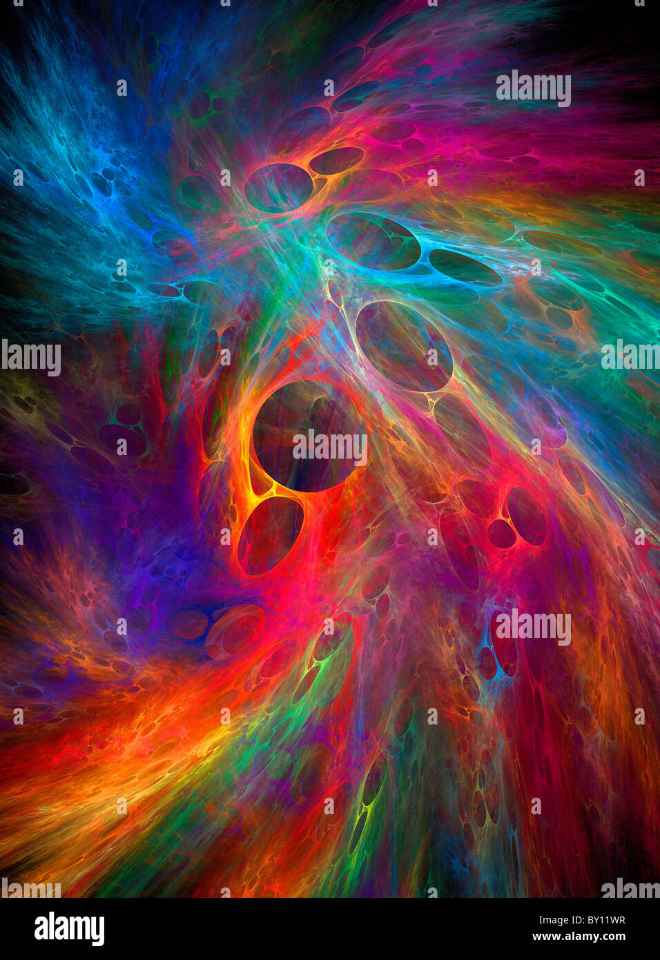 Ein Fraktal Bild berechtigt, Schaffung von Farben Stockfoto