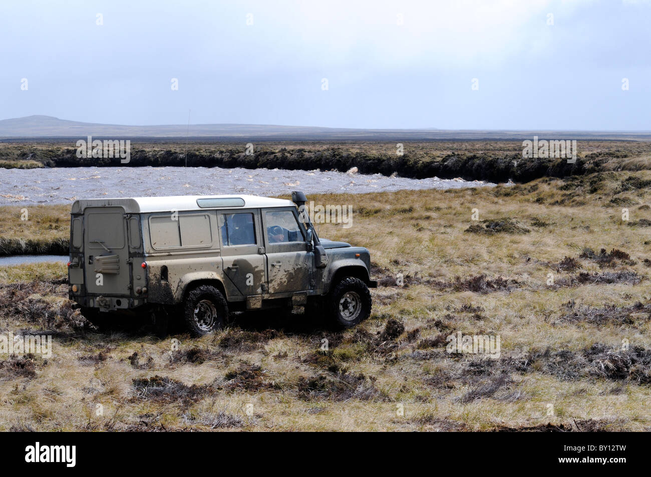 Abenteuerreisen in All-Terrain-Fahrzeug Stockfoto