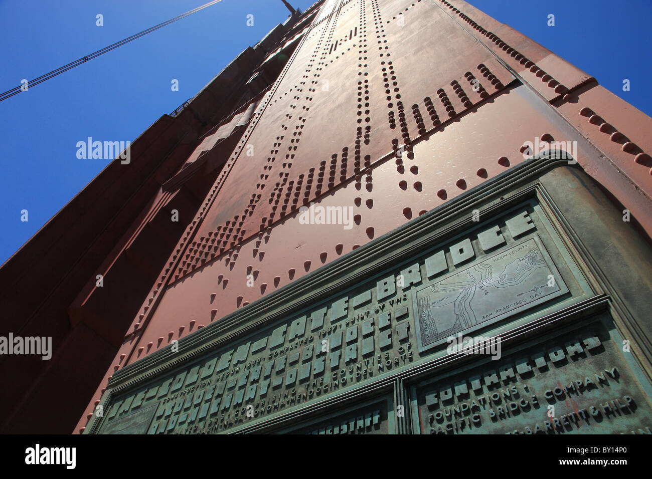 SOUTH TOWER GOLDEN GATE Brücke SAN FRANCISCO USA SAN FRANCISCO USA 6. Juli 2009 Stockfoto