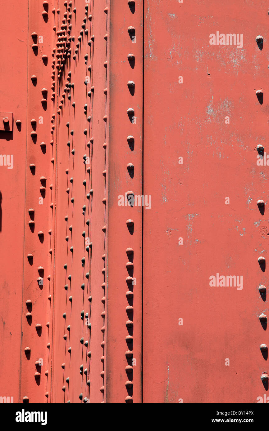 DETAIL der GOLDEN GATE BRIDGE SAN FRANCISCO USA SAN FRANCISCO USA 6. Juli 2009 Stockfoto