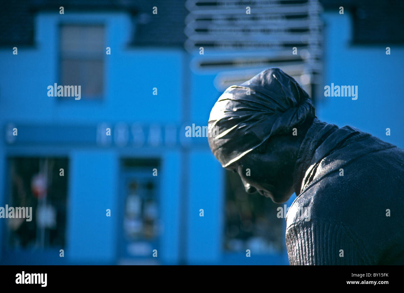 Statue von Hering Mädchen, Stornaway, Isle of Lewis, Schottland Stockfoto