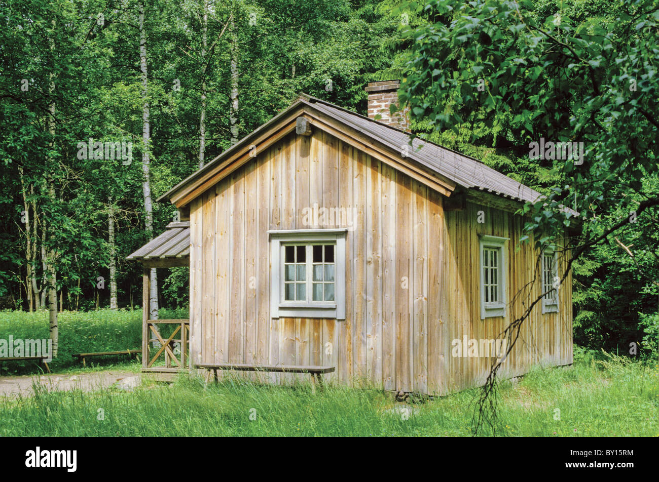 Ferienhaus in dem Autor der finnischen Staatsangehörigen Aleksis Kivi starb im Jahre 1872, Tuusula, Finnland Stockfoto