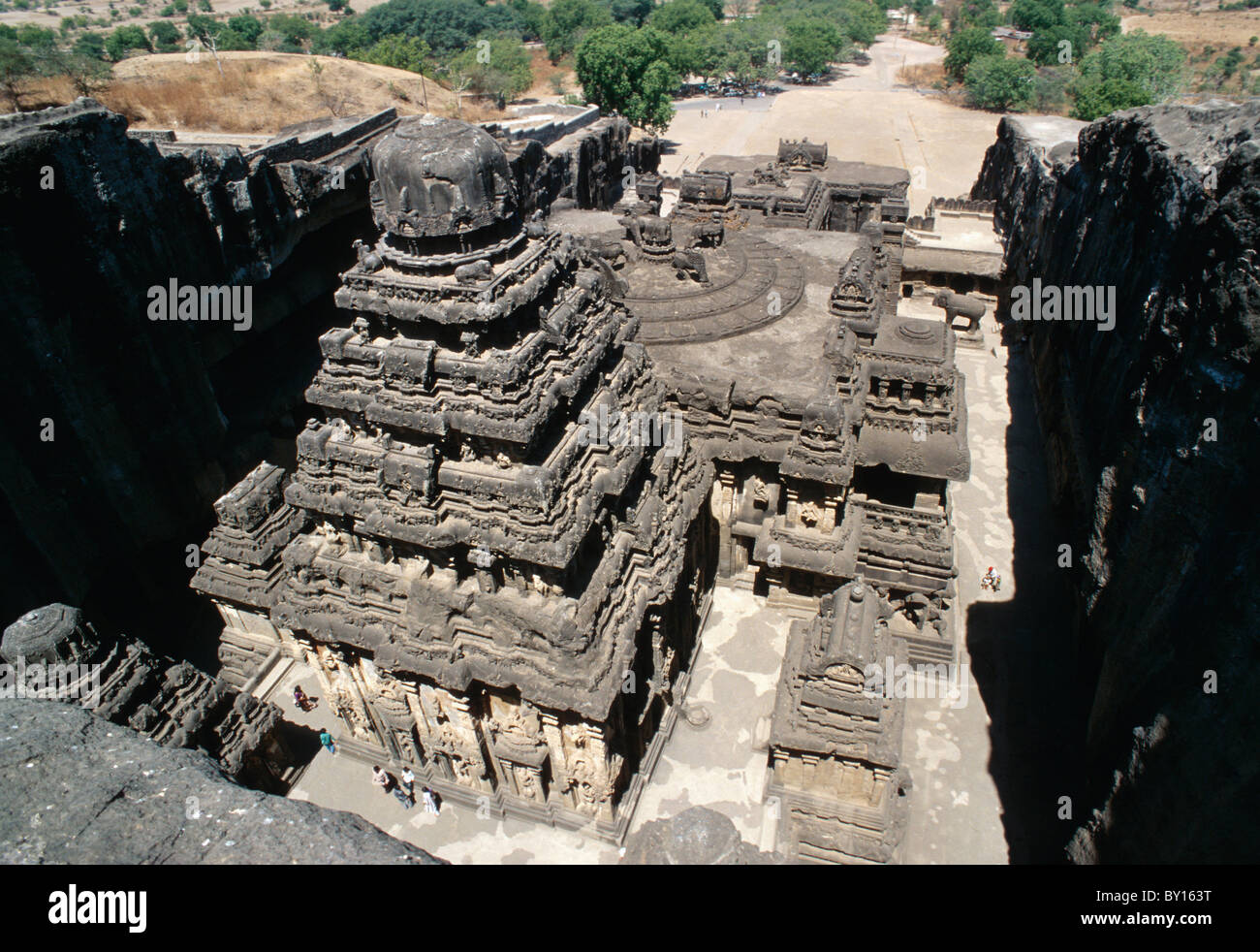 Kailasa-Tempel (Hindu), Ellora Höhlen (Maharashtra), Indiia Stockfoto
