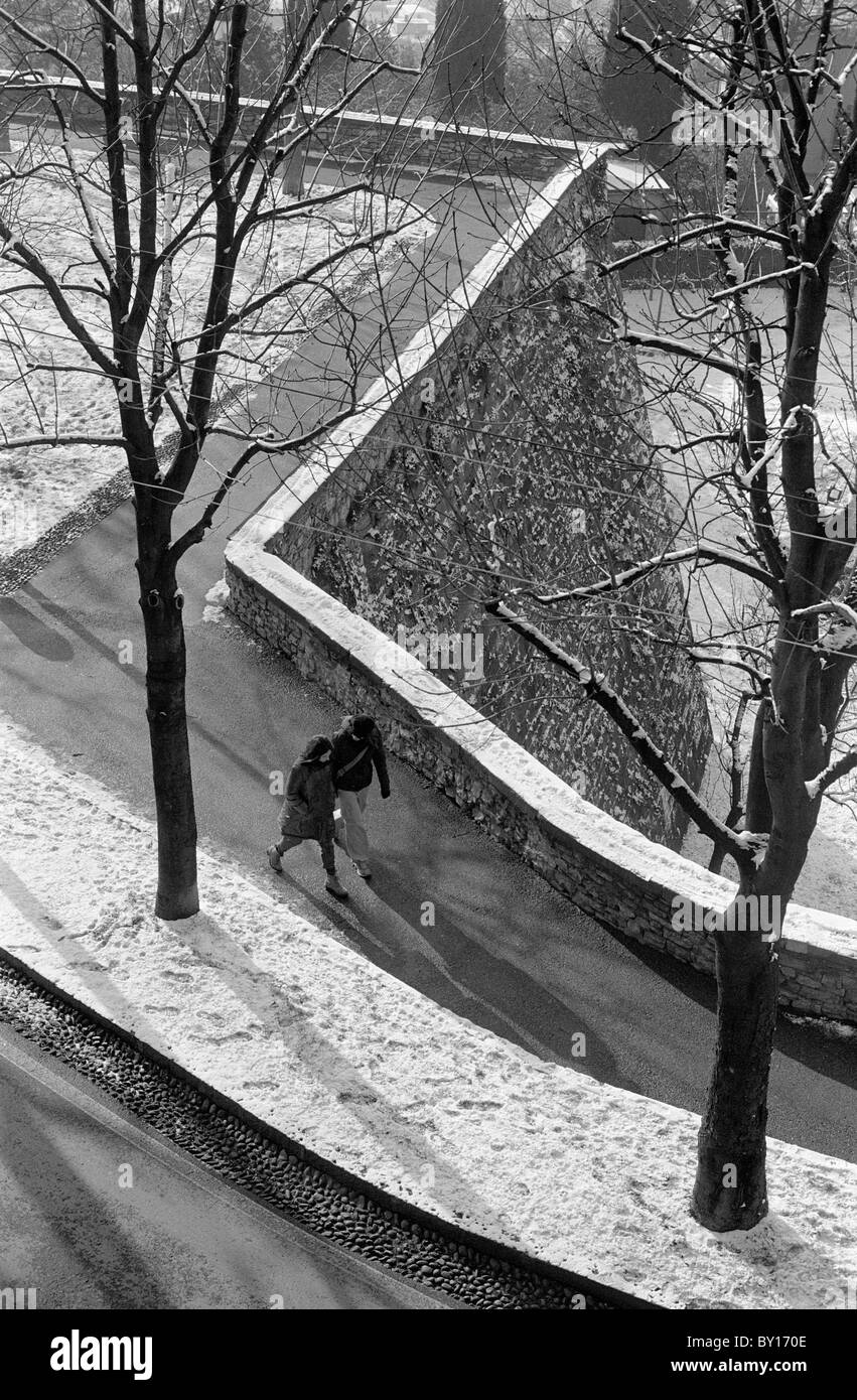 Bergamo, Stadtmauer Stockfoto