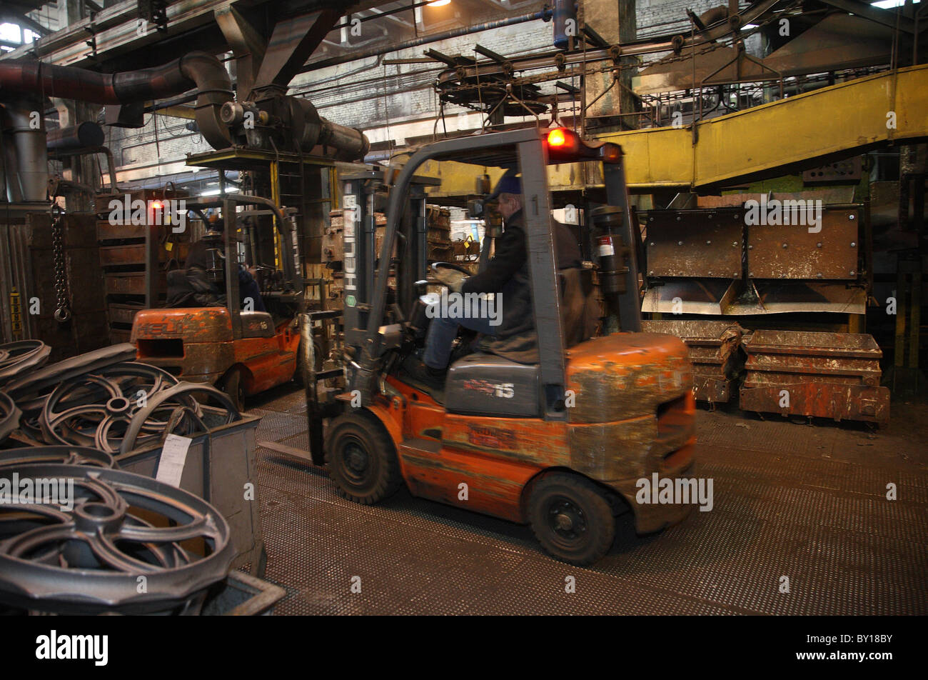 Produktion von Gussteilen für Landmaschinen, Poznan, Polen Stockfoto