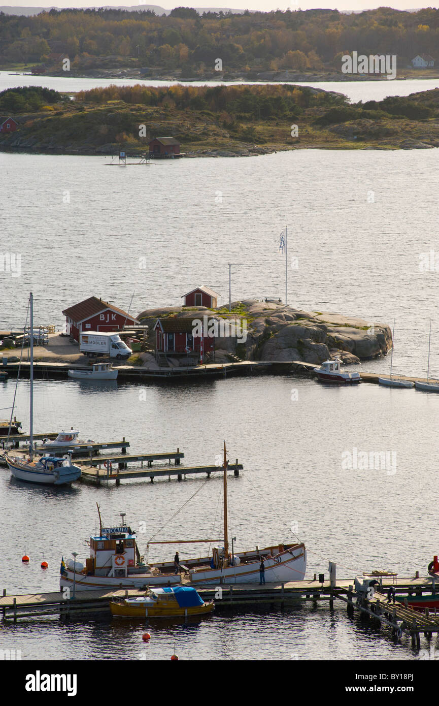 Die westliche Küste von Schweden, in der Nähe der Stadt Grebbestad. Stockfoto