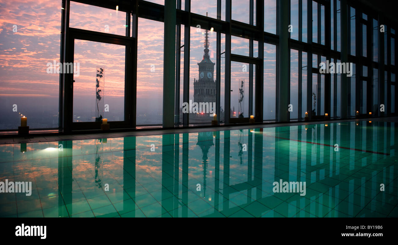 Das Schwimmbad des Hotel InterContinental, Warschau, Polen Stockfoto