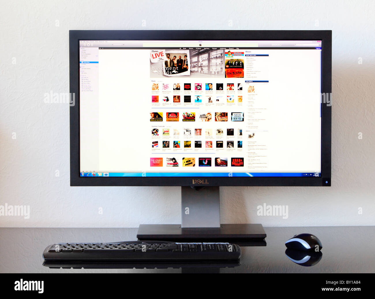 ITunes auf dem computer Stockfoto
