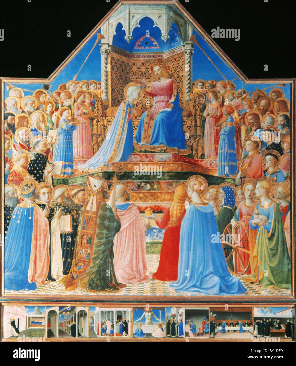 Fra Angelico (1387-1455). Die Krönung der Jungfrau. Louvre-Museum. Paris. Frankreich. Stockfoto