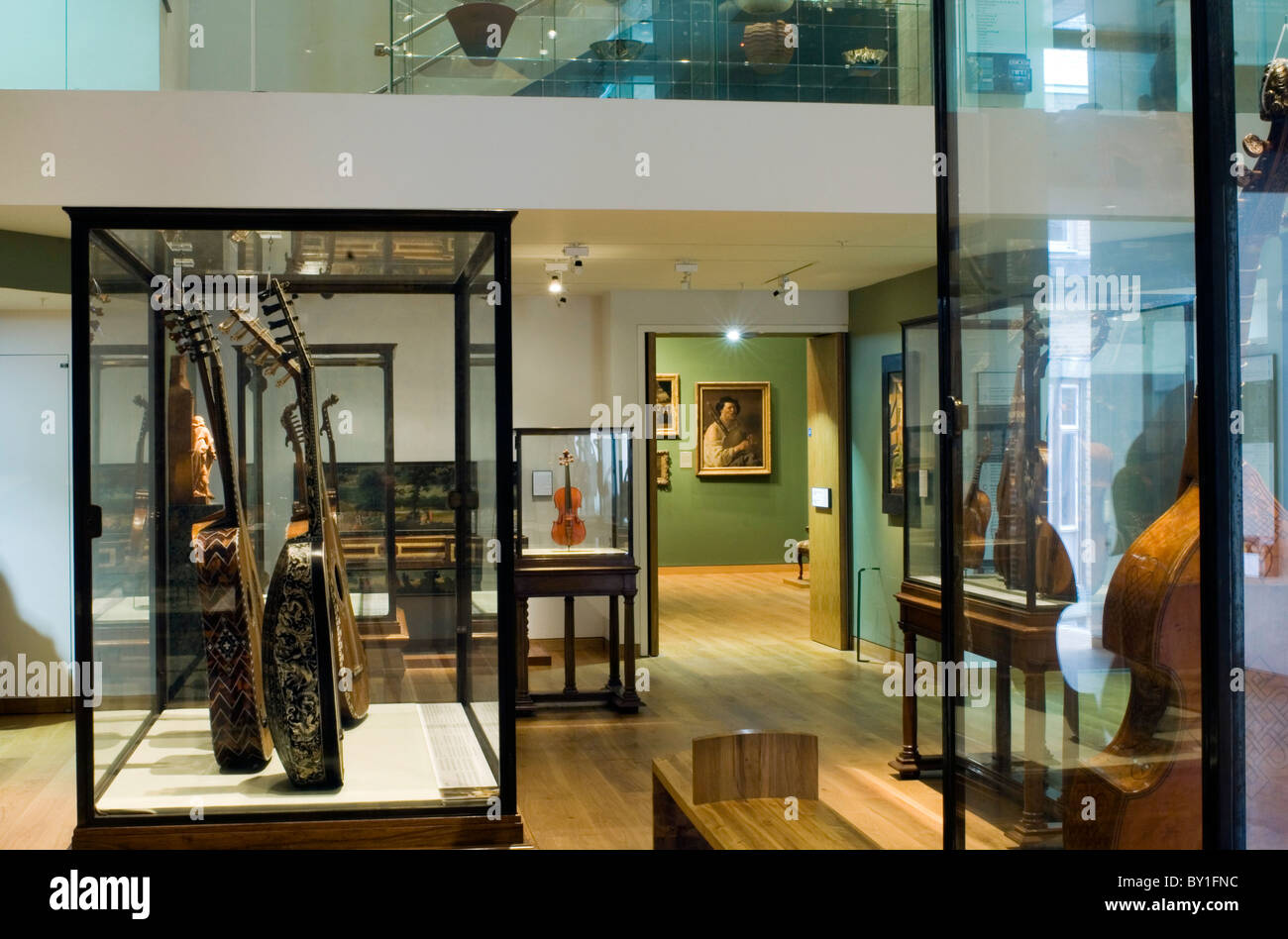 In einem Zentrum Fall der Messias Violine von Antonius Stradivarius Cremoensis/Faciebat Anno 1716 Ashmolean Museum, Oxford Stockfoto