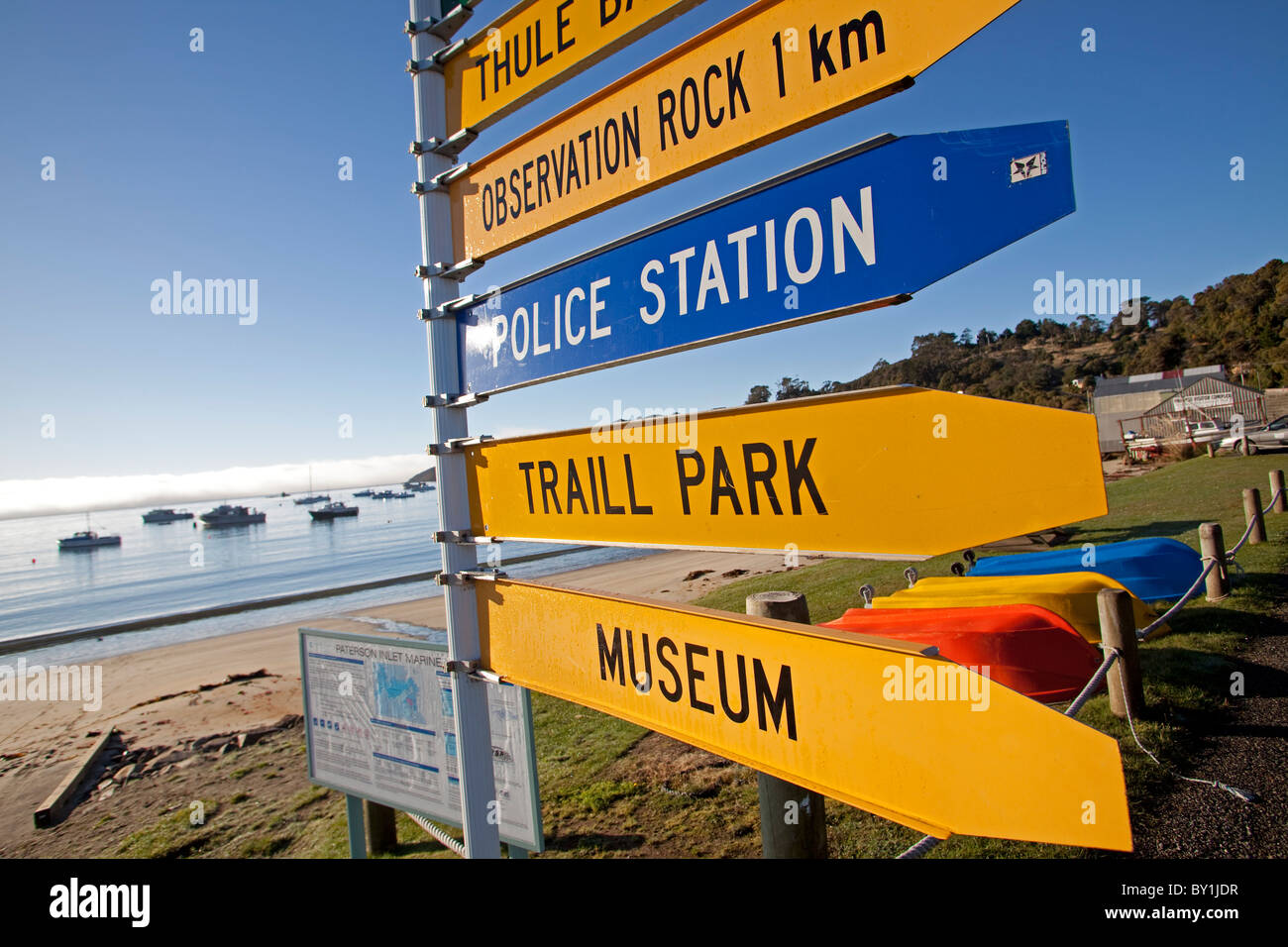 Neuseeland, Südinsel, Stewart Island.   Die Insel ist ein beliebtes Ausflugsziel für Touristen und Reisende auf der Suche nach Stockfoto